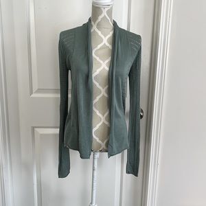 Express lace open rayon green cardigan size small